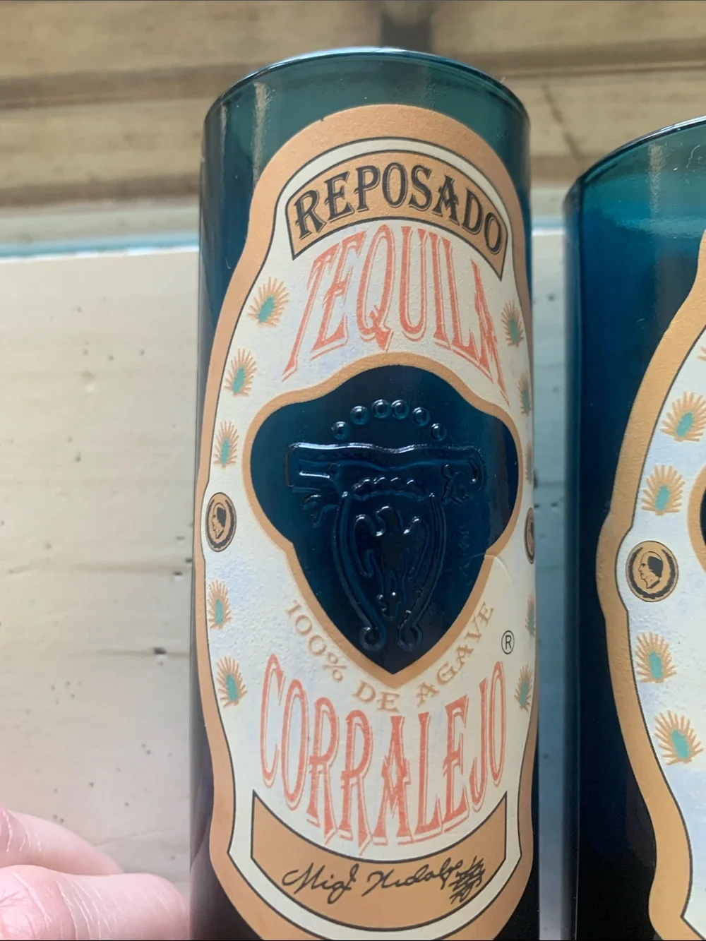 Corralejo Reposado Blue Glass Shot Glasses – Set of 2